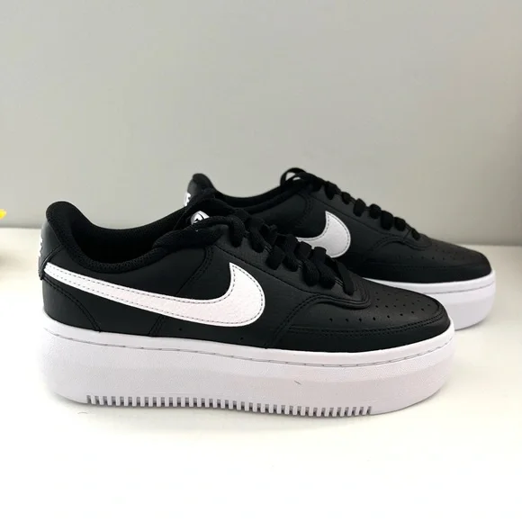🌟NIKE Women’s Nike Court Vision Alta Black/White - Size 7.5 - Picture 7 of 12